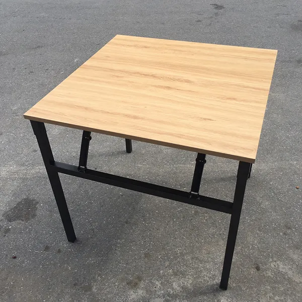 Bàn Làm Việc Chân Sắt Gấp Mặt Vuông Gỗ Công Nghiệp - BLVVP62
