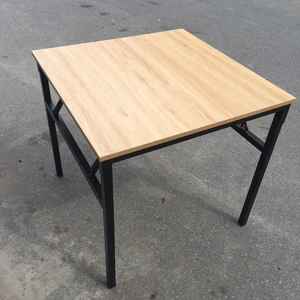 Bàn Làm Việc Chân Sắt Gấp Mặt Vuông Gỗ Công Nghiệp - BLVVP62