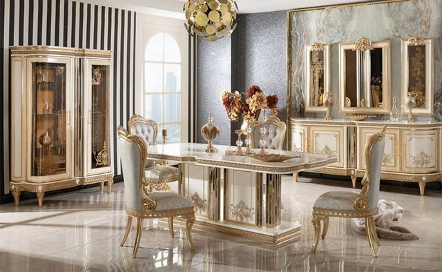 Ảnh 10: Mẫu bàn ghế ăn đẹp thiết kế theo phong cách cổ điển