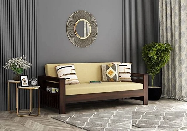 Ảnh 3: Ghế sofa gỗ 3 đến 4 chỗ ngồi