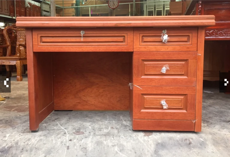 Bàn làm việc gỗ Căm Xe Vân gỗ tự nhiên - BLVGVP45