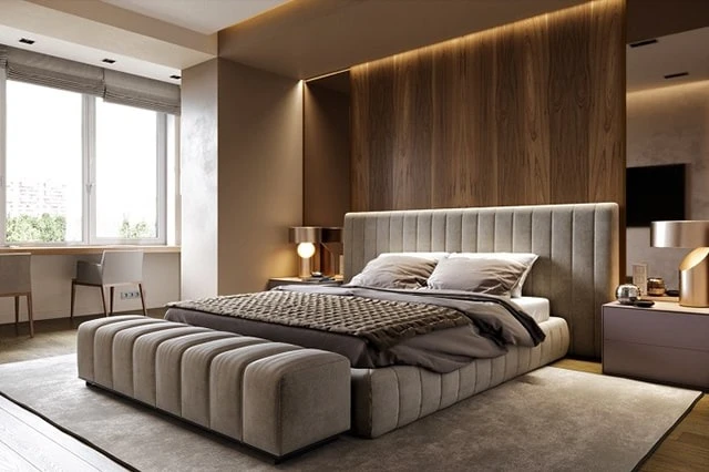 Kê giường cách đều 2 bên