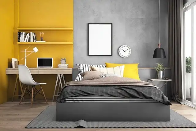 Kích thước bàn làm việc phải phù hợp với không gian phòng ngủ