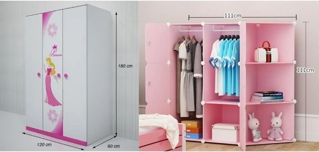 Kích thước phổ biến của tủ quần áo trẻ em