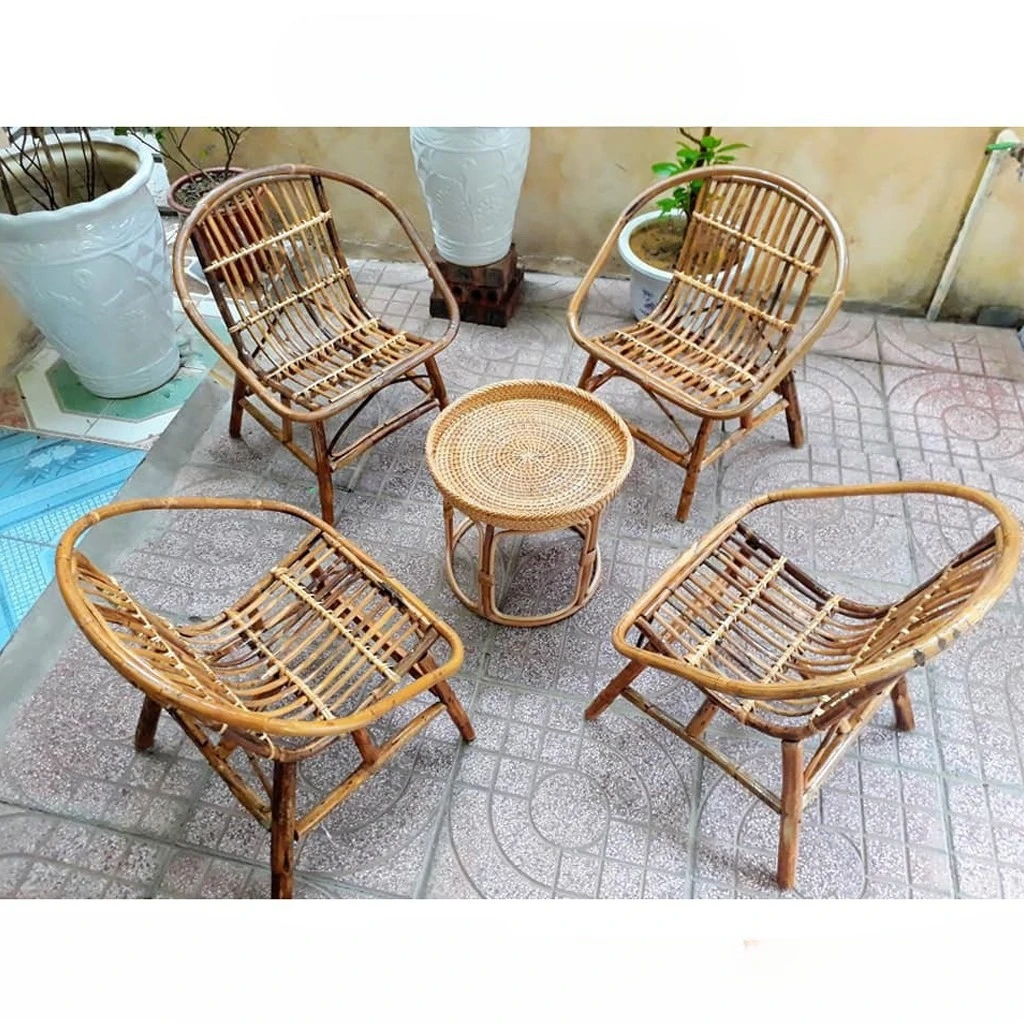 bàn ghế mây tre đan