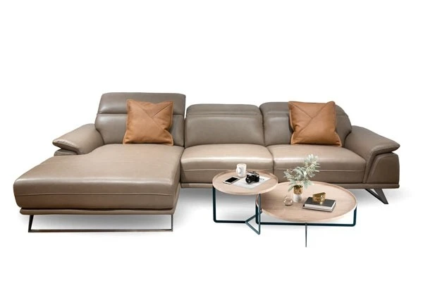 Sofa góc chất liệu da dễ dàng vệ sinh