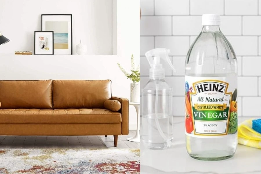 vệ sinh sofa da bằng dấm